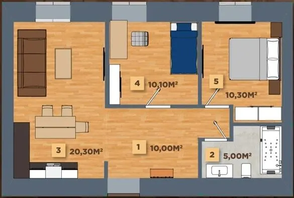 ЖК Австрійський — 57 м²