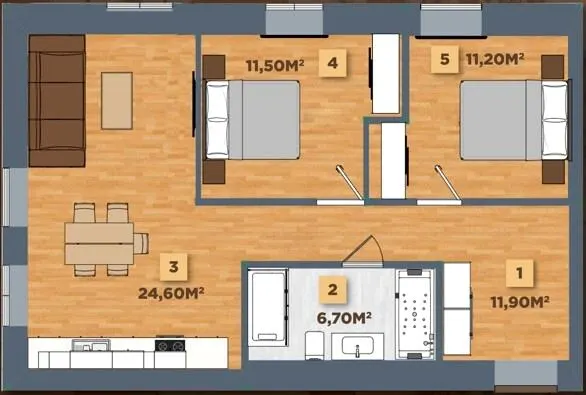 ЖК Австрійський — 67.2 м²