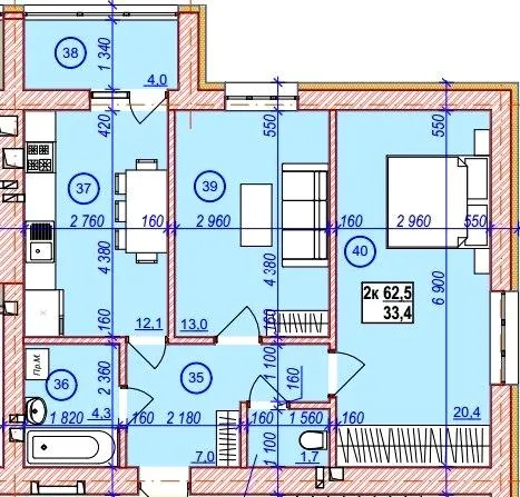 вул. Глибока, 24 — 62.5 м²