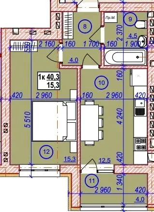 вул. Глибока, 24 — 40.3 м²