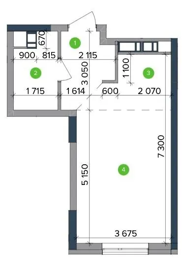 ЖК Метрополис — 34.2 м²