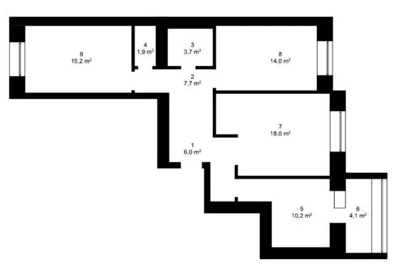 вул. Леся Курбаса — 80.8 м²