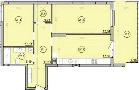 ЖК FAMILY — 72.7 м²