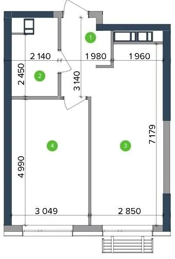 ЖК Метрополис — 46.1 м²