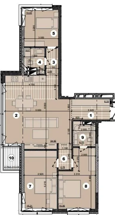 вул. Євгена Маланюка, 101 — 95.9 м²