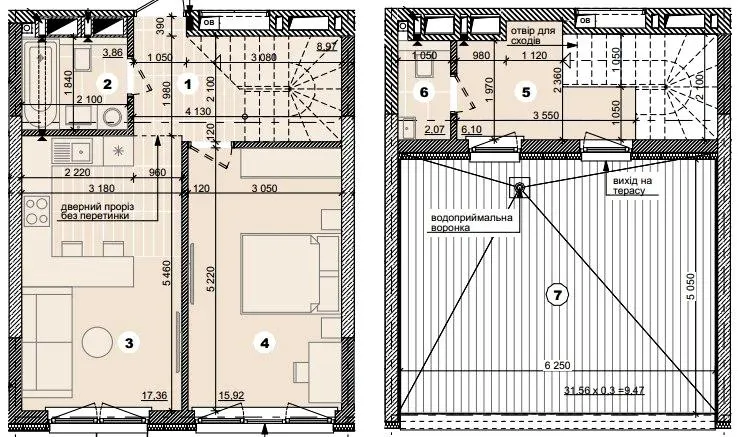 вул. Євгена Маланюка, 101 — 63.8 м²