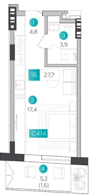 Апарт-готель VELMY — 27.7 м²