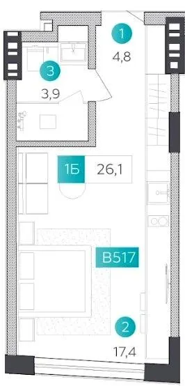 Апарт-готель VELMY — 26.1 м²