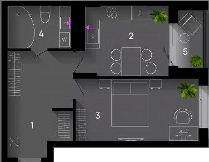 ЖК SKYGARDEN — 44 м²