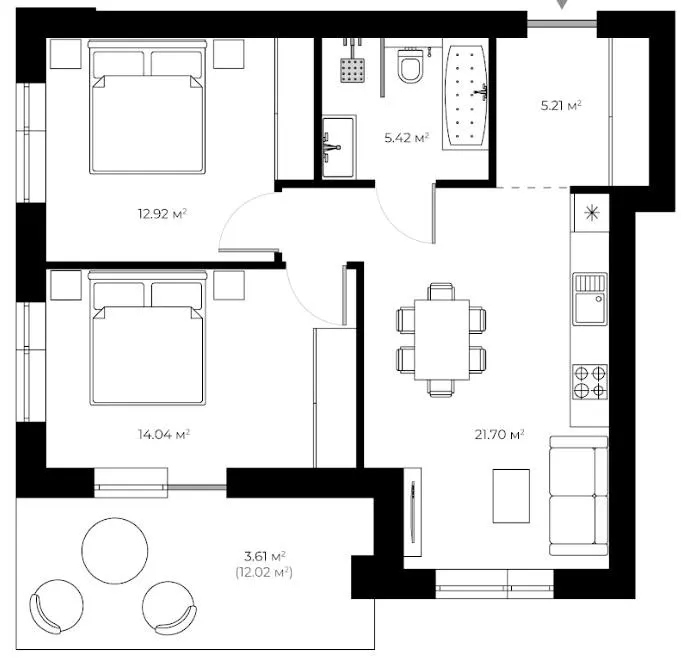 ЖК DREAM HILLS — 62.9 м²