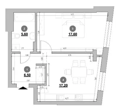 ЖК Велика Британія — 46.9 м²