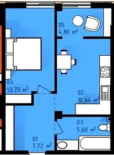 ЖК Теплий дім Plus — 44.5 м²