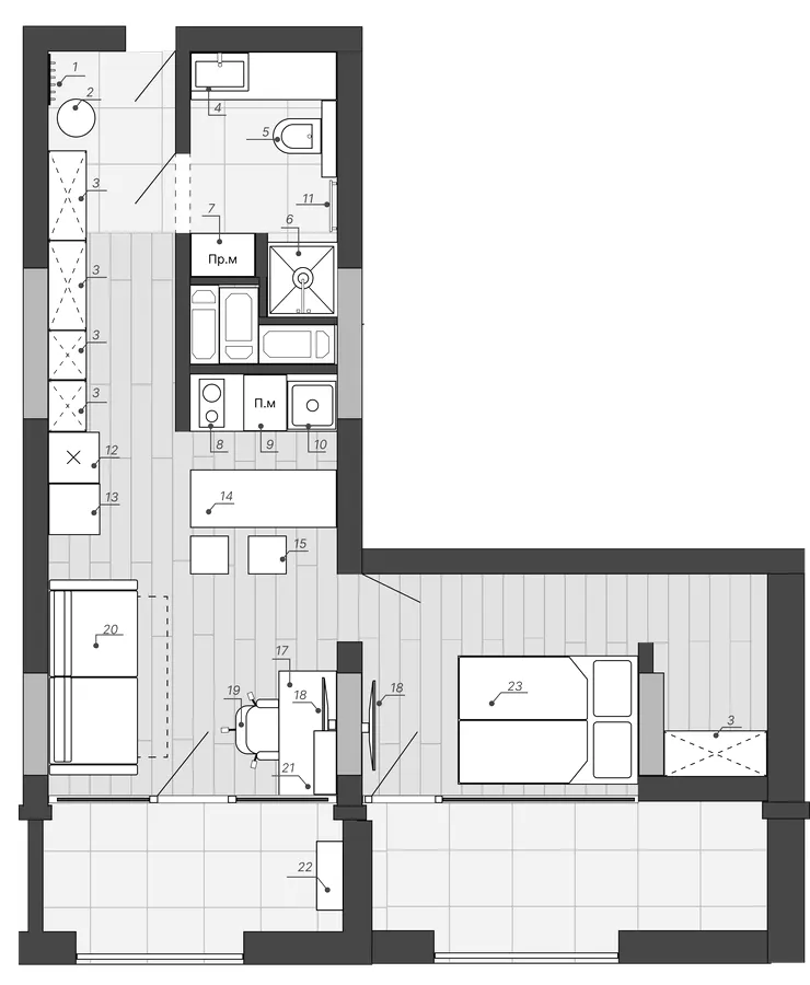 Апарт-комплекс WELLtowers — 43.8 м²