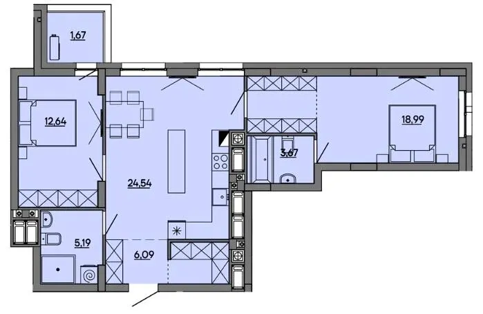 MHouse — 72.8 м²