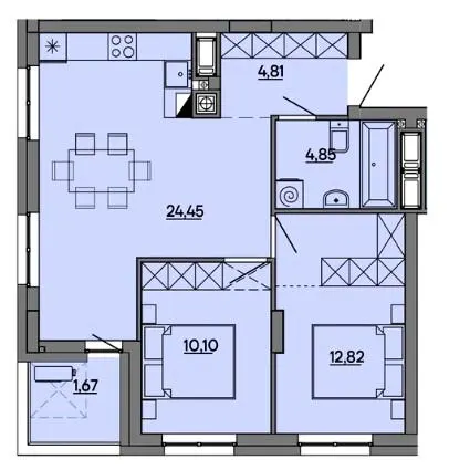 MHouse — 58.7 м²