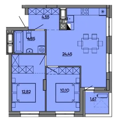 MHouse — 58.4 м²