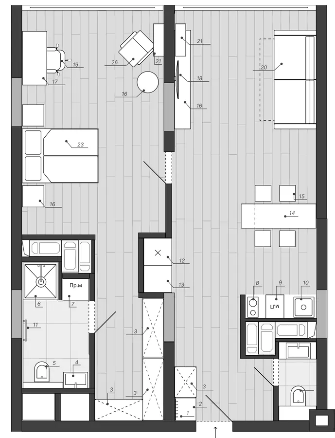 Апарт-комплекс WELLtowers — 54 м²