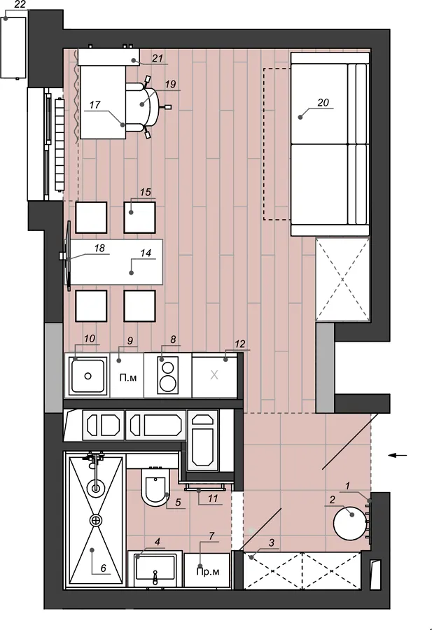Апарт-комплекс WELLtowers — 26.3 м²