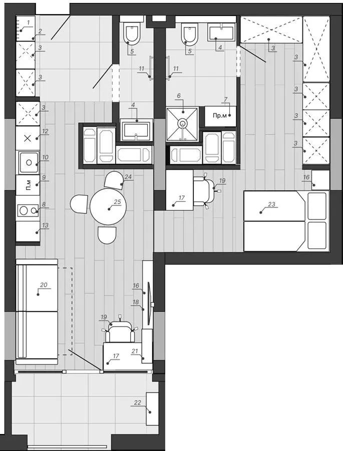 Апарт-комплекс WELLtowers — 44.5 м²