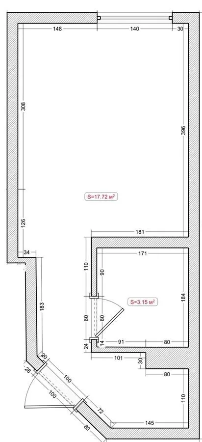 1-кімнатна квартира, 21 м², вул. Степана Чобану, 2а, Кропивницький — фото 1