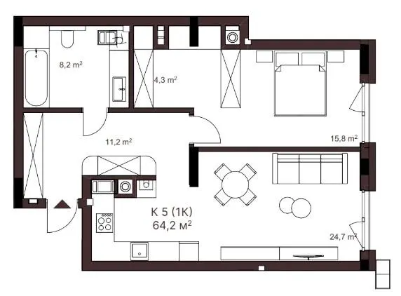 ЖК AVANT PARK — 64.1 м²