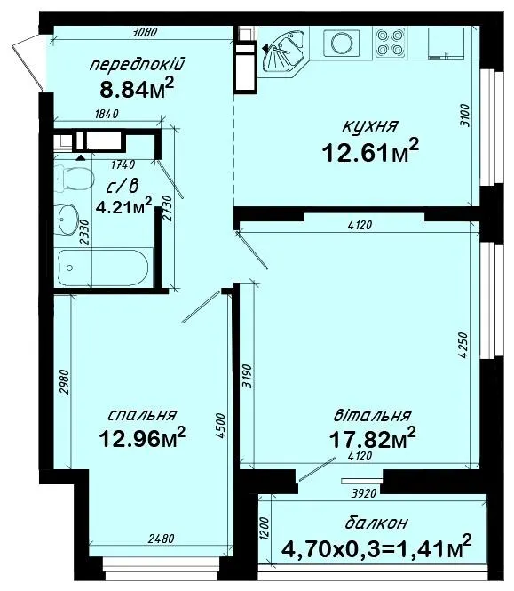 ЖК Авеню 42 — 58 м²