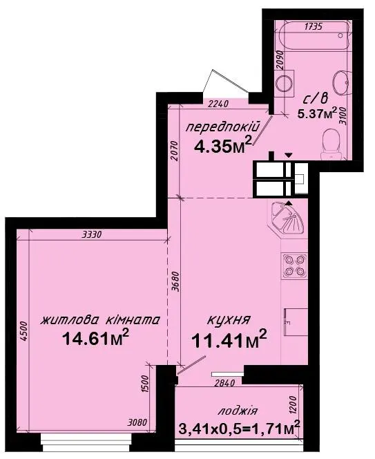 ЖК Авеню 42 — 37.6 м²