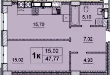 ЖК Бульвар — 47.8 м²