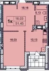 ЖК Бульвар — 51.5 м²