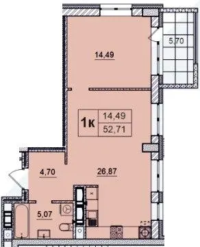 ЖК Бульвар — 52.7 м²