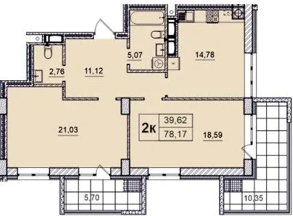 ЖК Бульвар — 78.2 м²