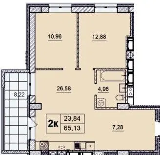 ЖК Бульвар — 65.1 м²
