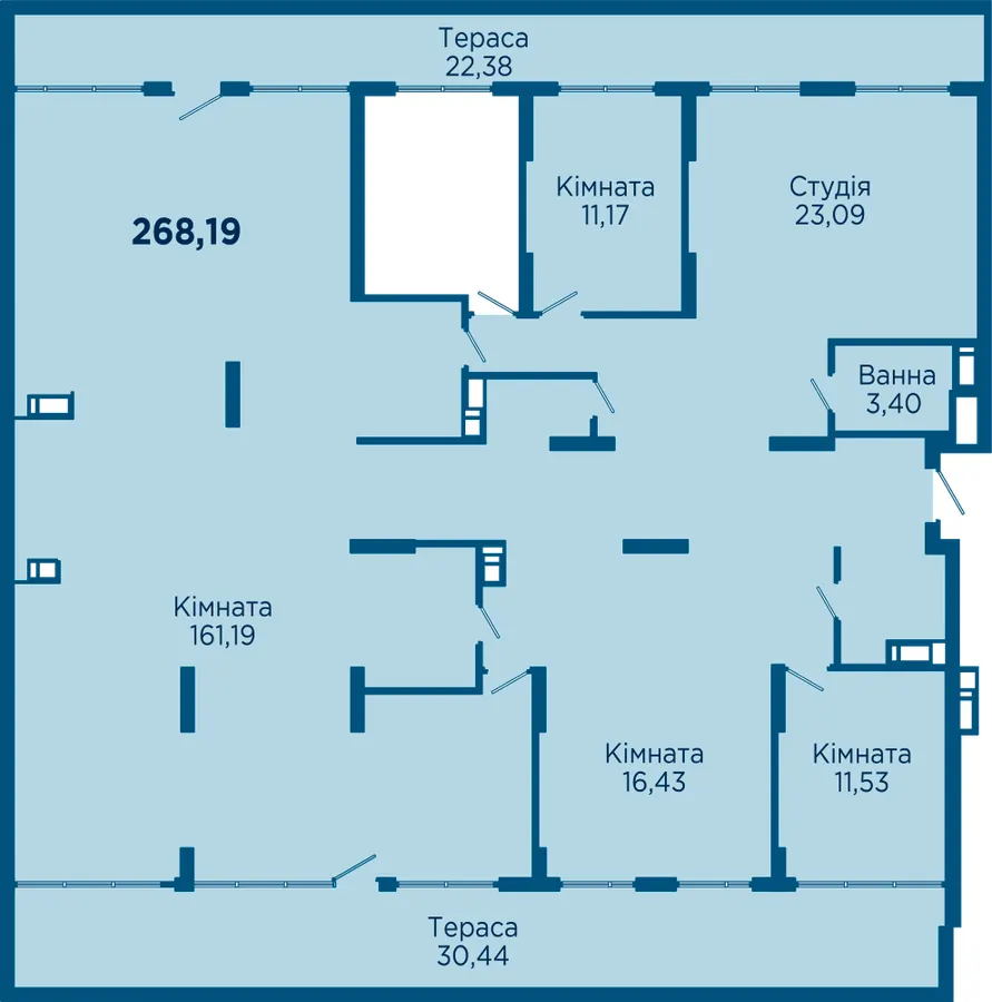 ЖК HydroPark DeLuxe — 268.2 м²