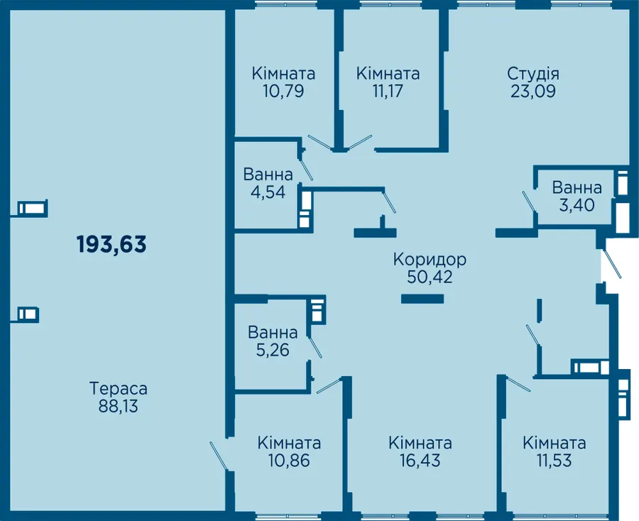 ЖК HydroPark DeLuxe — 193.6 м²