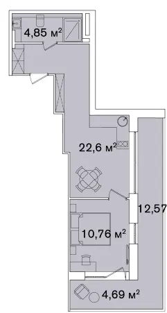Апарт-комплекс Smart Hill — 37.5 м²