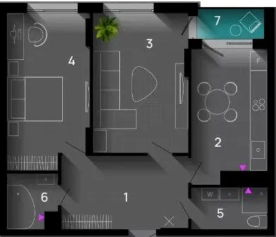 ЖК SKYGARDEN — 67 м²