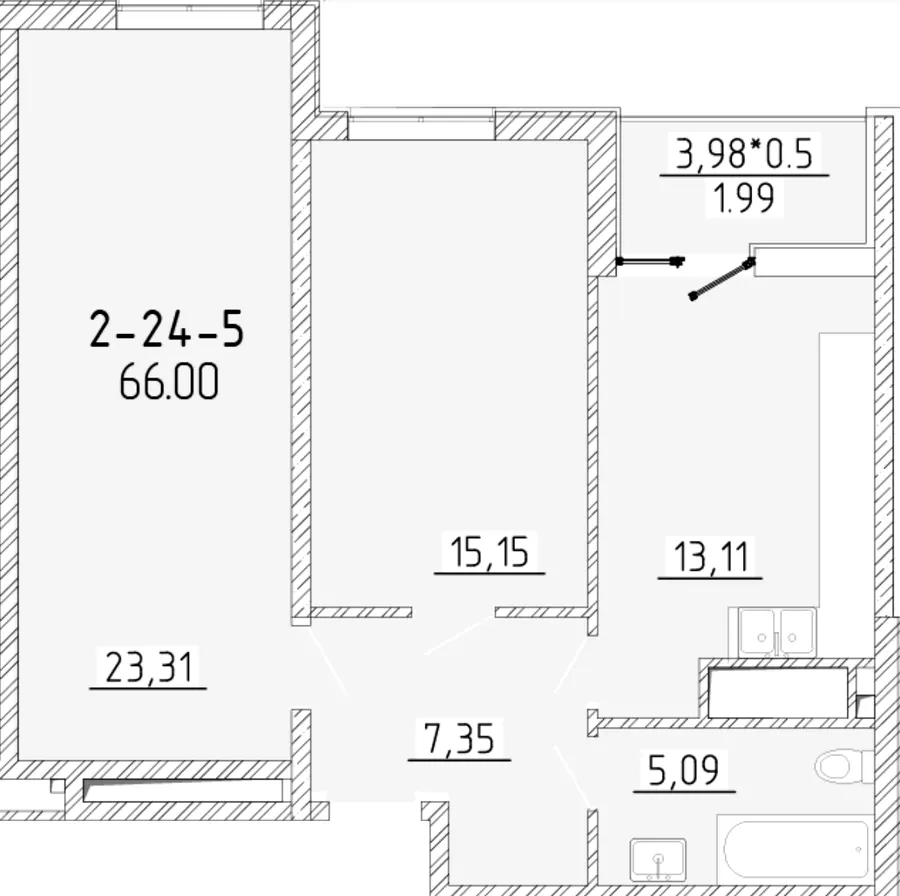 ЖК KADORR City — 88.8 м²