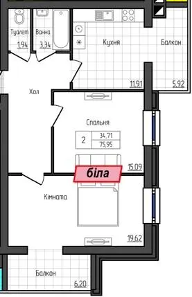 ЖК Grand City 2 — 76 м²