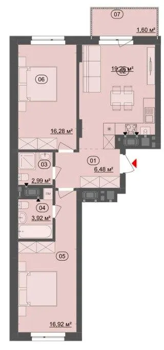 ЖК Київський — 67.5 м²