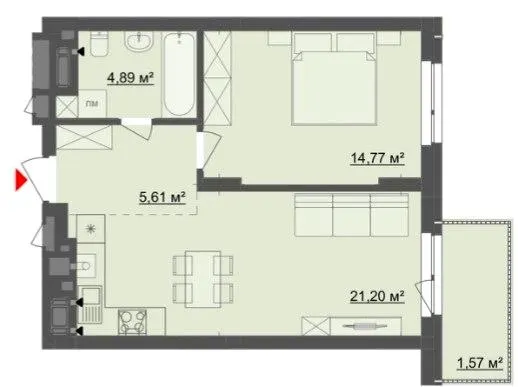 ЖК Київський — 48 м²