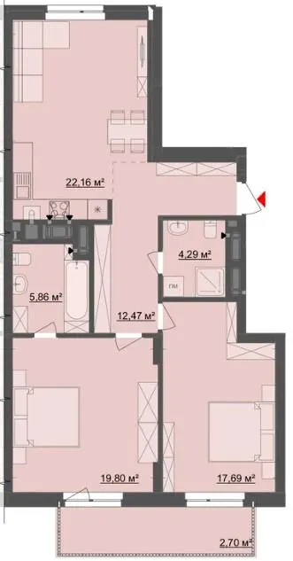 ЖК Київський — 85 м²