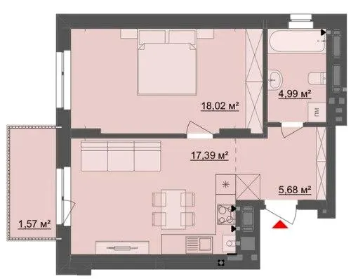 ЖК Київський — 47.7 м²