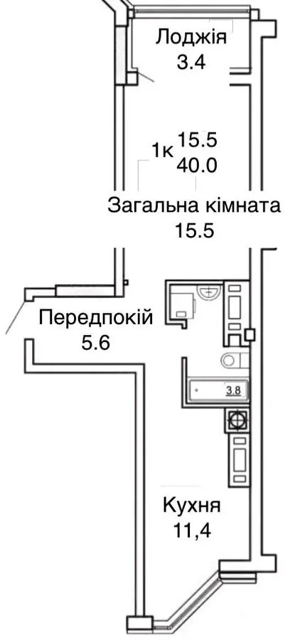 ЖК Святопетрівський — 40 м²