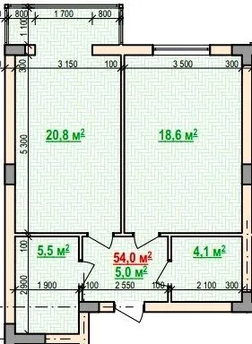 1-кімнатна квартира, 54 м², вул. Народицька, 4, Оліївка — фото 1