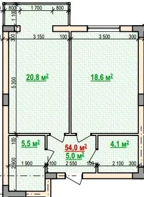 ЖК Атмосфера new format — 54 м²