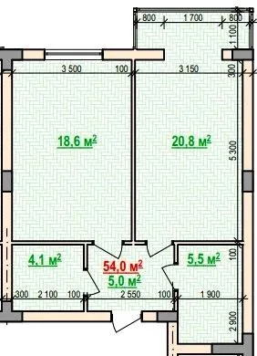 1-комнатная квартира, 54 м², вул. Народицька, 4, Олиевка — фото 1