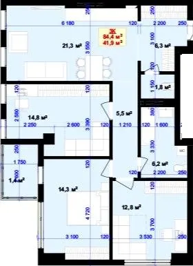 ЖК Liberty Gardens — 84.4 м²