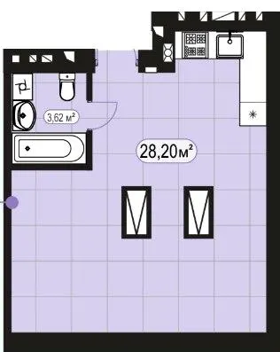 ЖК Баск&amp;Вілль — 31.8 м²