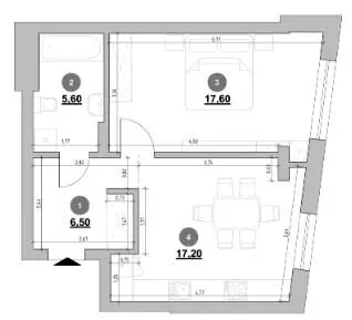ЖК Велика Британія — 46.9 м²