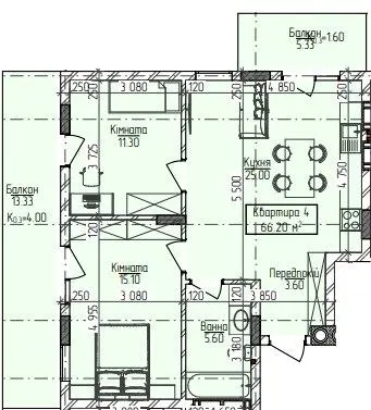 ЖК Home — 66.2 м²